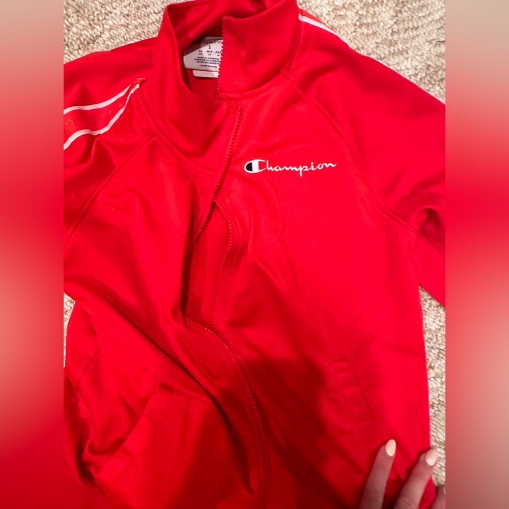 Red champion jacket! Size S